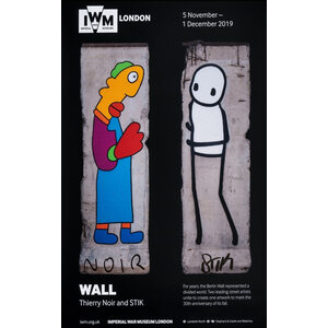 STIK & THIERRY NOIR WALL  LONDON IMPERIAL WAR MUSEUM POSTER
