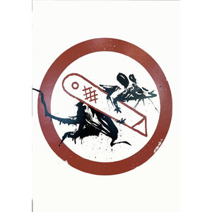 BANKSY CUT AND RUN EXHIBITION POSTER (RAT)