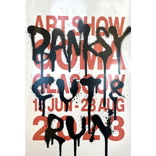 BANKSY CUT & RUN EXHIBIT POSTER SPRAY PAINT VERSION BANKSY CUT & RUN EXHIBIT POSTER SPRAY PAINT VERSION