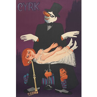 CYRK POLISH CIRCUS POSTER BOY, MAGICIAN AND LADY