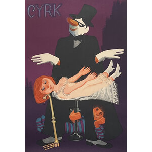 CYRK POLISH CIRCUS POSTER BOY, MAGICIAN AND LADY