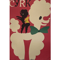 CYRK POLISH CIRCUS POSTER POODLES