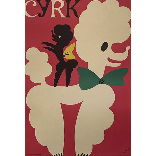 CYRK POLISH CIRCUS POSTER WOMAN ON UNICYCLE