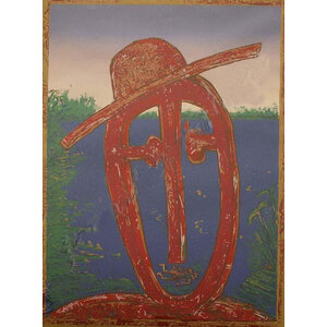 TABO TORAL SIGNED PRINT PANAMA HAT TABO TORAL SIGNED PRINT PANAMA HAT