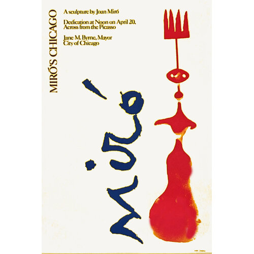 MIRO'S CHICAGO EXHIBITION POSTER 1981