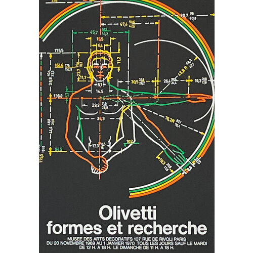 OLIVETTI FORMES ET RECHERCHE EXHIBITION POSTER OLIVETTI FORMES ET RECHERCHE EXHIBITION POSTER