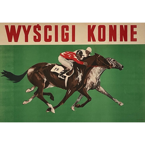 WYSCIGI KONNE (HORSE RACING) POLISH POSTER WYSCIGI KONNE (HORSE RACING) POLISH POSTER
