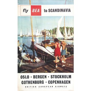 FLY BEA TO SCANDINAVIA POSTER