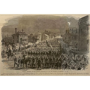 CIVIL WAR PRINT GENERAL STEVENS'S BRIGADE ENTERING BEAUFORT