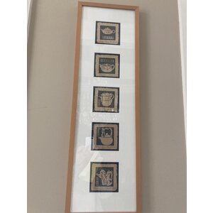 FIVE SIGNED PRINTS OF CHINESE TEAPOTS FRAMED TOGETHER