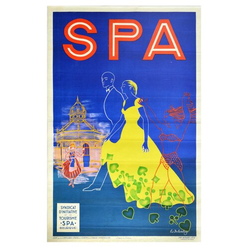 SPA BELGIAN TRAVEL POSTER SPA BELGIAN TRAVEL POSTER