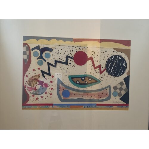 SIGNED ABSTRACT COLLAGE BY CHARLES JACK SIGNED ABSTRACT COLLAGE BY CHARLES JACK