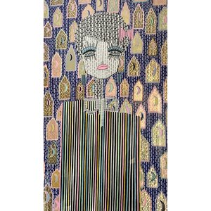 ALO SIGNED ORIGINAL ACRYLIC & MIXED MEDIA PRINT