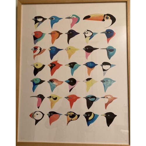 FRAN GIFFORD SIGNED PRINT THIRTY-FIVE BIRDS FRAN GIFFORD SIGNED PRINT THIRTY-FIVE BIRDS