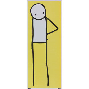 STIK SASSY (HAND ON HIP) SIGNED PRINT YELLOW