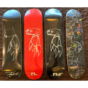 FUTURA LABORATORIES YOHO FUTURA SIGNED  2000 SKATE DECKS  -  SET OF 4