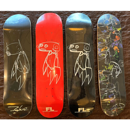 FUTURA LABORATORIES YOHO FUTURA SIGNED 2000 SKATE DECKS - SET OF 4 FUTURA LABORATORIES YOHO FUTURA SIGNED 2000 SKATE DECKS - SET OF 4