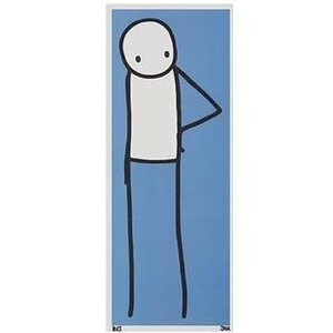 STIK SASSY (HAND ON HIP) SIGNED PRINT BLUE