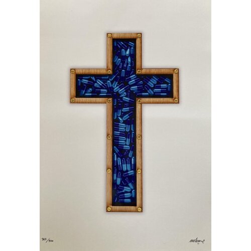 IMBUE SIGNED PRINT DRUG LORD  BLUE
