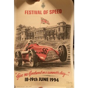 PETER HEARSEY SIGNED PRINT FESTIVAL OF SPEED 1994
