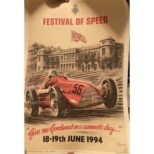 PETER HEARSEY SIGNED PRINT FESTIVAL OF SPEED 1994 PETER HEARSEY SIGNED PRINT FESTIVAL OF SPEED 1994