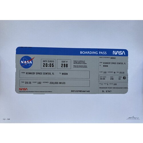 IMBUE SIGNED NASA BOARDING PASS (ARE WE THERE YET?)