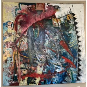 LARGE ABSTRACT OIL ON CANVAS TWO PANEL PAINTING LARGE ABSTRACT OIL ON CANVAS TWO PANEL PAINTING