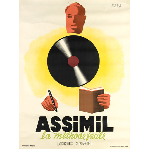 PAUL COLIN ASSIMIL LA METHODE FACILE POSTER PAUL COLIN ASSIMIL LA METHODE FACILE POSTER