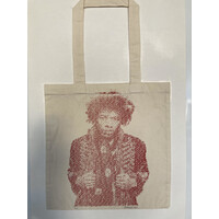 CANVAS TOTE WITH IMAGE OF JIMI HENDRIX BY HOLØGR@M