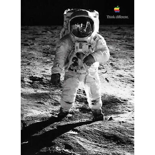 BUZZ ALDRIN APPLE THINK DIFFERENT ORIGINAL 1997 POSTER BUZZ ALDRIN APPLE THINK DIFFERENT ORIGINAL 1997 POSTER