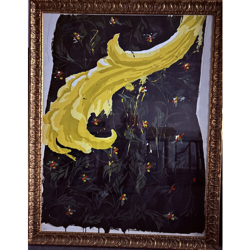 Zakanitch, Robert ROBERT ZAKANITCH SIGNED YELLOW FEATHER PRINT Zakanitch, Robert ROBERT ZAKANITCH SIGNED YELLOW FEATHER PRINT