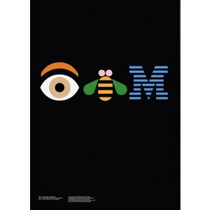 PAUL RAND SIGNED IBM POSTER