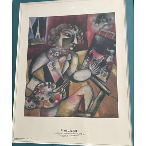 MARC CHAGALL SELF-PORTRAIT WITH PALETTE MARC CHAGALL SELF-PORTRAIT WITH PALETTE