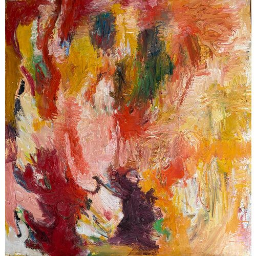 LARGE ABSTRACT PAINTING MULTI-COLORED
