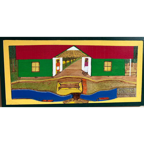 REV. J. F. SIMMONS SIGNED PAINTING YOU MIND YOUR HOUSE (GULLAH) REV. J. F. SIMMONS SIGNED PAINTING YOU MIND YOUR HOUSE (GULLAH)