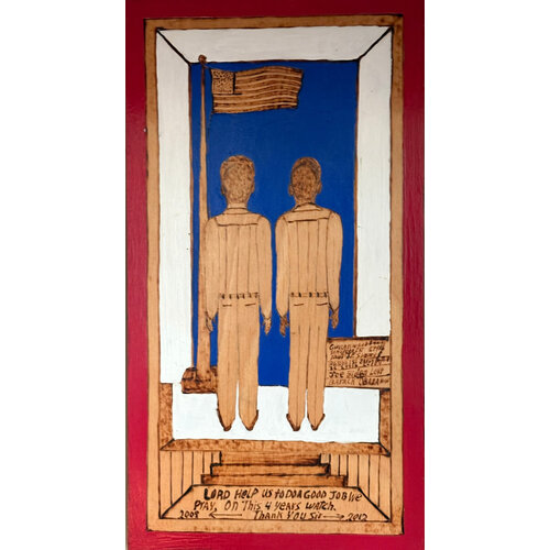 REV. J. F. SIMMONS SIGNED PAINTING OBAMA AND BIDEN 2008-2012 (GULLAH) REV. J. F. SIMMONS SIGNED PAINTING OBAMA AND BIDEN 2008-2012 (GULLAH)