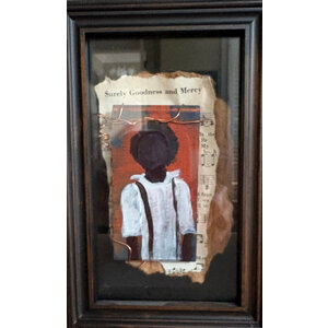 SONJA GRIFFIN EVANS SIGNED MIXED MEDIA WORK SURELY GOODNESS AND MERCY