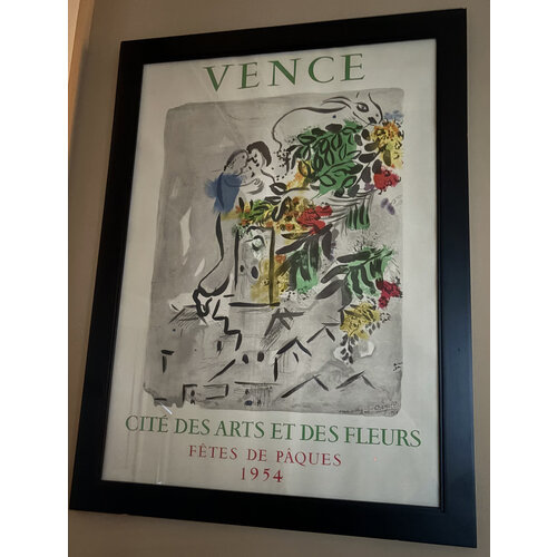 CHAGALL 1954 VENCE CITE DES ARTS ET DES FLEURS FETES DE PAQUES POSTER CHAGALL 1954 VENCE CITE DES ARTS ET DES FLEURS FETES DE PAQUES POSTER