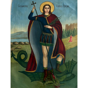ST GEORGE SLAYING THE DRAGON PAINTING
