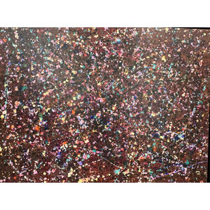 LARGE ABSTRACT SPLATTER-STYLE PAINTING