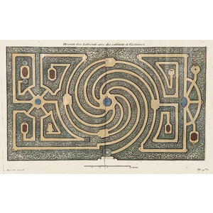 DEZALLIER D'ARGENVILLE LABYRINTHE (MAZE) PRINT
