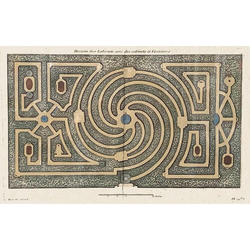 DEZALLIER D'ARGENVILLE LABYRINTHE (MAZE) PRINT DEZALLIER D'ARGENVILLE LABYRINTHE (MAZE) PRINT