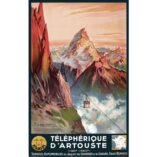Champseix, Paul TELEPHERIQUE D'ARTOUSTE POSTER Champseix, Paul TELEPHERIQUE D'ARTOUSTE POSTER