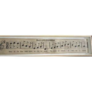 DEAR LITTLE BLOSSOMS BANNER WITH MUSIC AND WORDS DEAR LITTLE BLOSSOMS BANNER WITH MUSIC AND WORDS