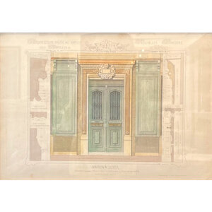 ANTIQUE ARCHITECTURAL PRINT - MAISON A LOYER ENTRY