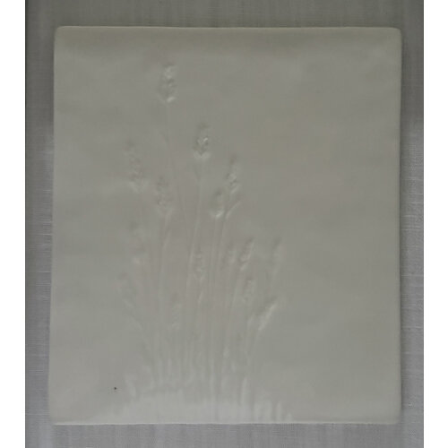 FRAMED TILE WITH LAVENDER IMPRINT