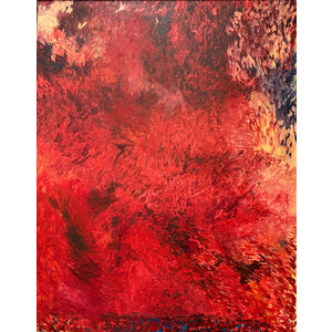 LARGE ABSTRACT PAINTING ORANGE AND RED LARGE ABSTRACT PAINTING ORANGE AND RED