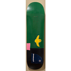 MARK GONZALES  SIGNED UNTITLED BIRD AND FISH SKATE DECK