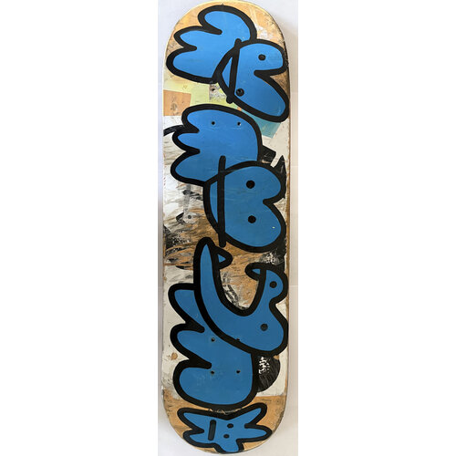 PURE EVIL SIGNED GOLDEN PALACE TAGS SKATE DECK