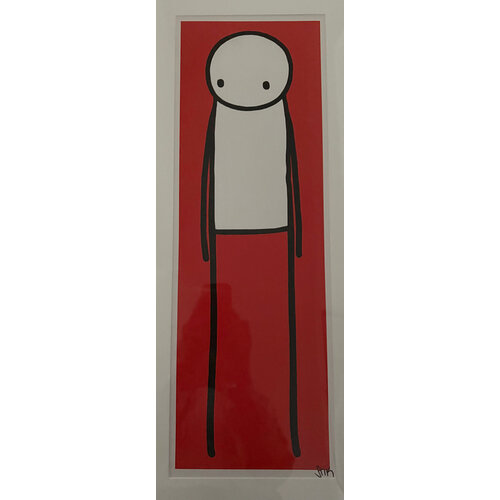 STIK  RED STANDING FIGURE SIGNED PRINT